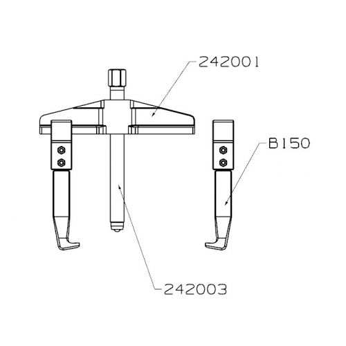 EXTRACTOR FORZA SERIE 2400 DE 2 PATAS